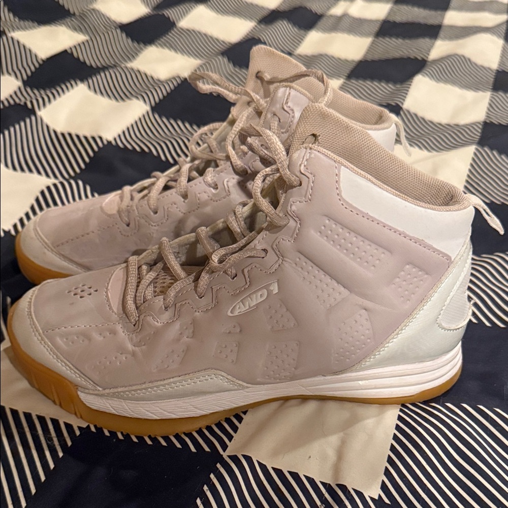 AND1 Kids Sneakers - White and Tan
